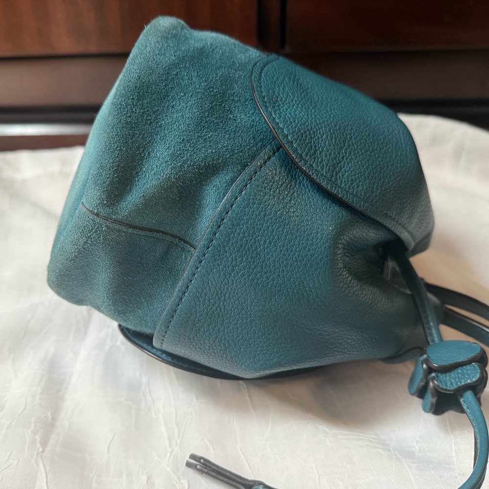 Coach Petal Drawstring Leather Shoulder Bag Suede Pebble Leather F11829 - Picture 6 of 11